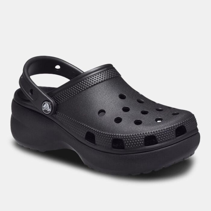Crocs Women's Classic Platform Clogs Black image number 1