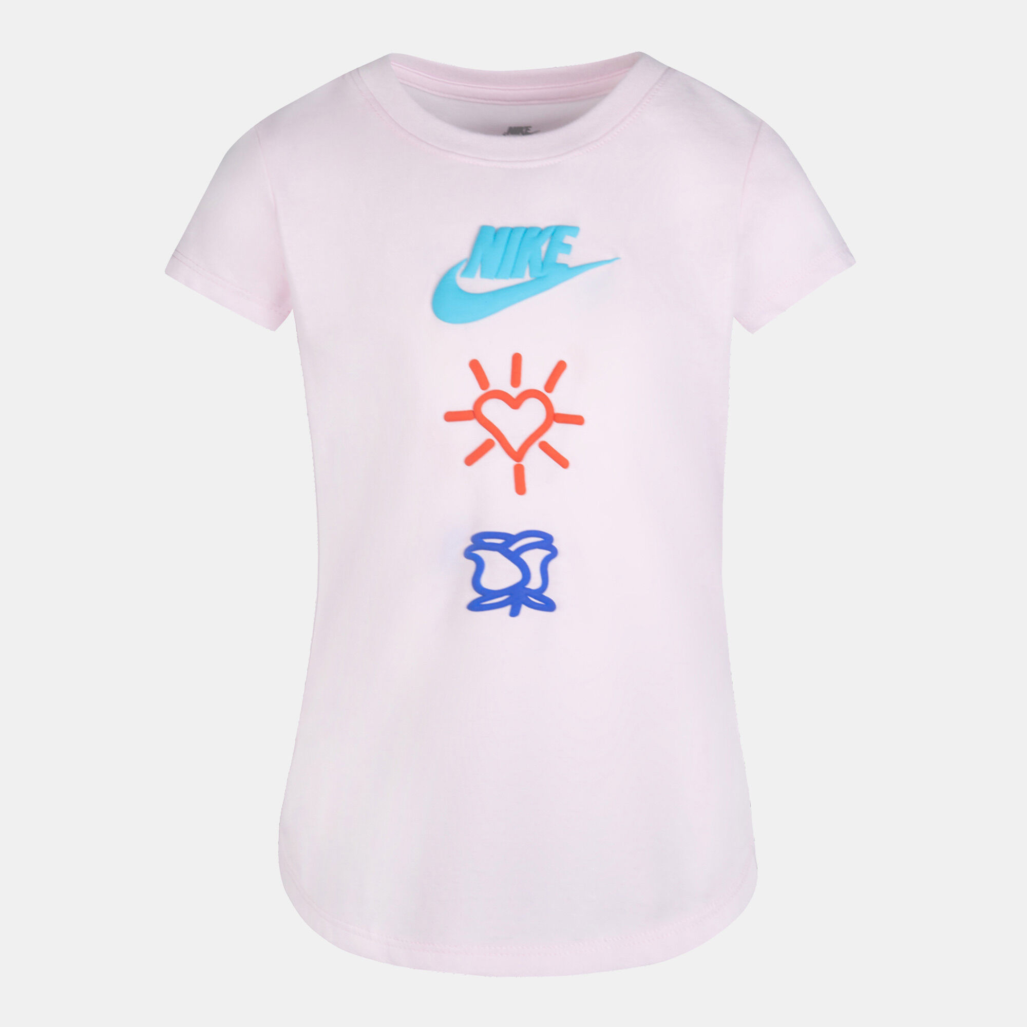 Shop Nike Kids' Love Icon Stack T-Shirt (Younger Kids) Pink Online in KSA  -SSS