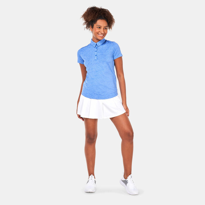 Under Armour Women's UA Zinger Short Sleeve Polo Shirt Blue image number 2