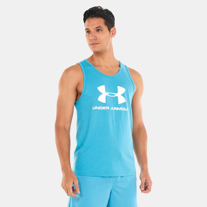 Under Armour Men's Sportstyle Logo Tank Top Blue Under Armour Men's Sportstyle Logo Tank Top Blue image number 0