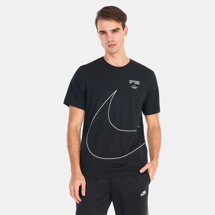 Buy Nike Men's Sportswear Big Swoosh 2 T-Shirt Black in KSA -SSS