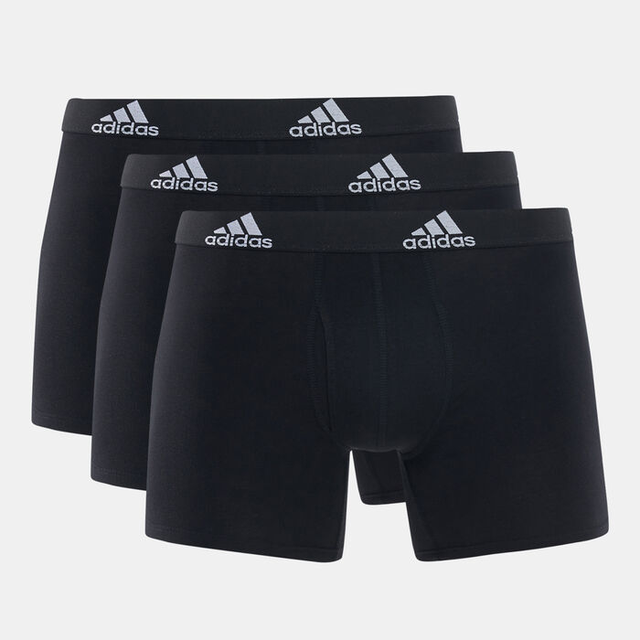 adidas Men's Essentials Logo Boxer Briefs (3 Pack) Black adidas Men's Essentials Logo Boxer Briefs (3 Pack) Black image number 0