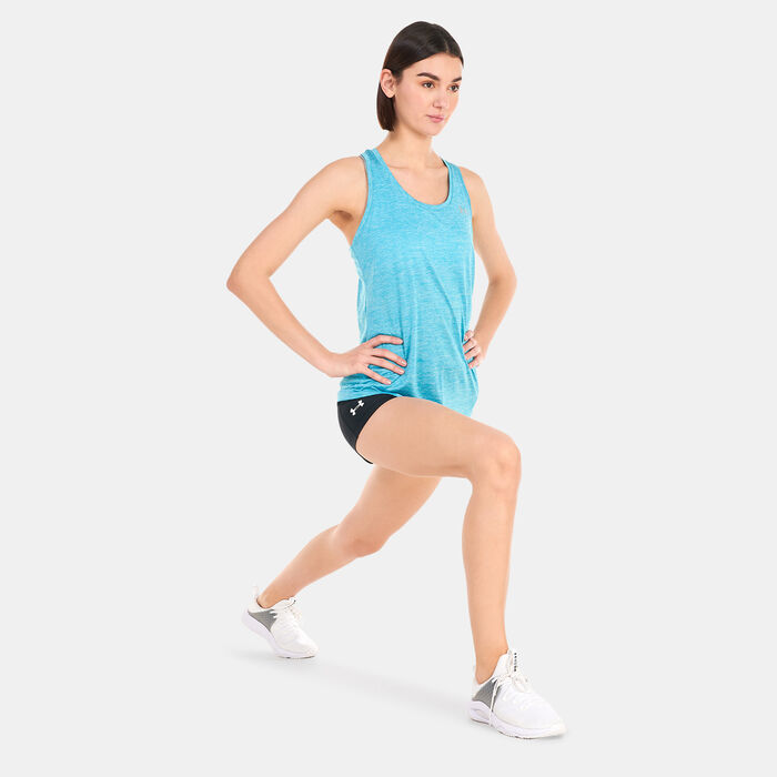 Under Armour Women's UA Tech™ Training Tank Top Blue Under Armour Women's UA Tech™ Training Tank Top Blue image number 2