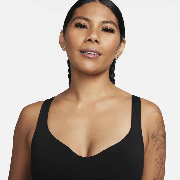 Nike Women's Alate Medium-Support Training Sports Bra Black image number 2