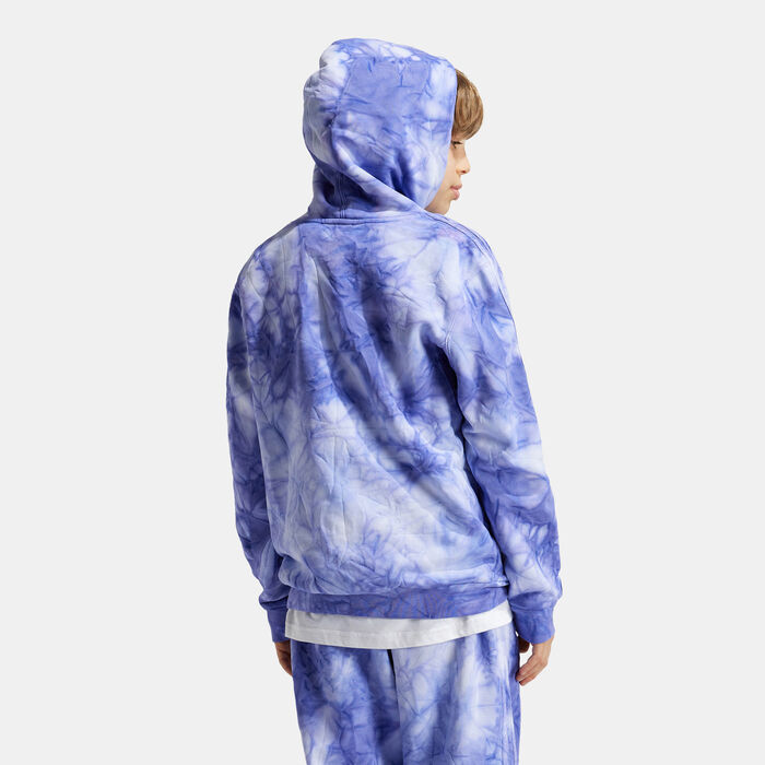 adidas Kids' ALL SZN Tie-Dye Hoodie Blue adidas Kids' ALL SZN Tie-Dye Hoodie Blue image number 1