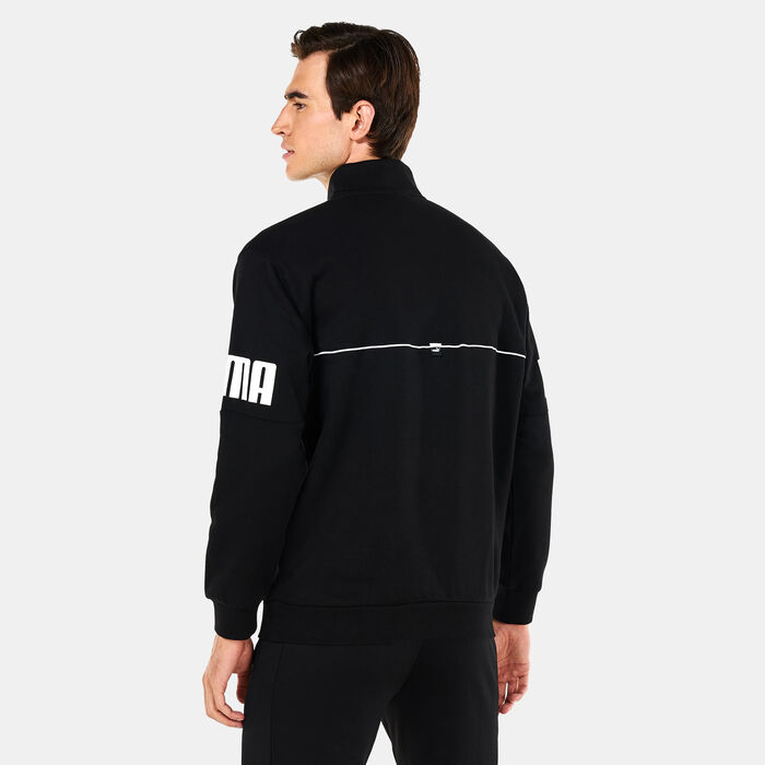 PUMA Men's Power Half-Zip Sweatshirt Black PUMA Men's Power Half-Zip Sweatshirt Black image number 1
