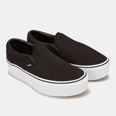 Vans Woven Classic Slip-On Stackform Unisex Shoe Black Vans Woven Classic Slip-On Stackform Unisex Shoe Black
