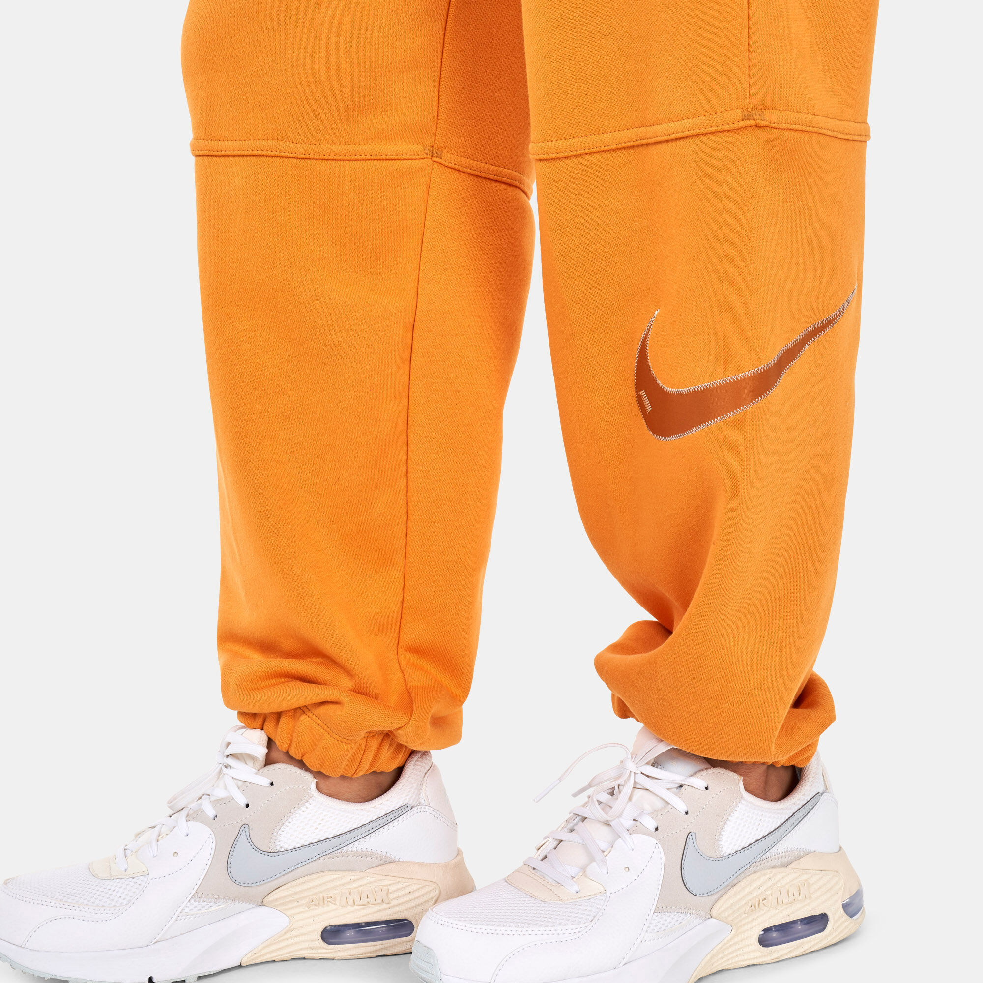 Buy Nike Women s Sportswear Swoosh High Rise Fleece Joggers yellow