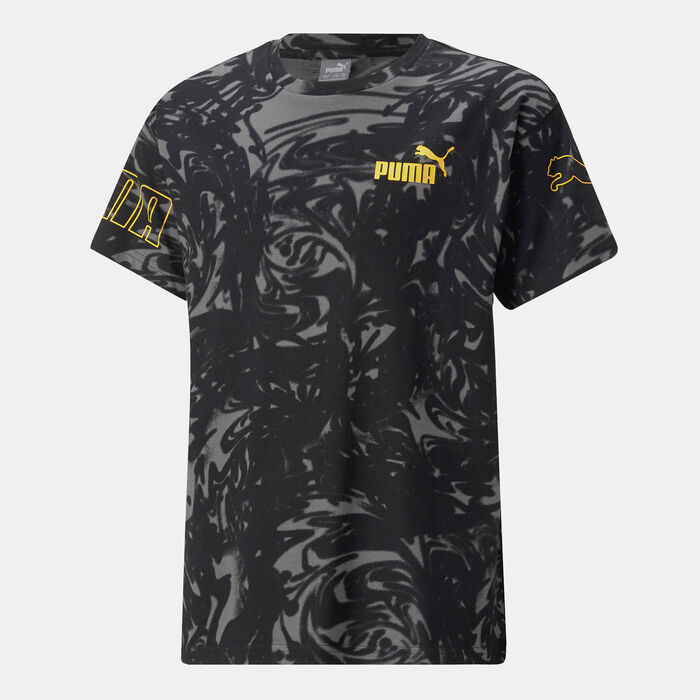 PUMA Kids' PUMA Power Summer Allover Print T-Shirt Black PUMA Kids' PUMA Power Summer Allover Print T-Shirt Black image number 0