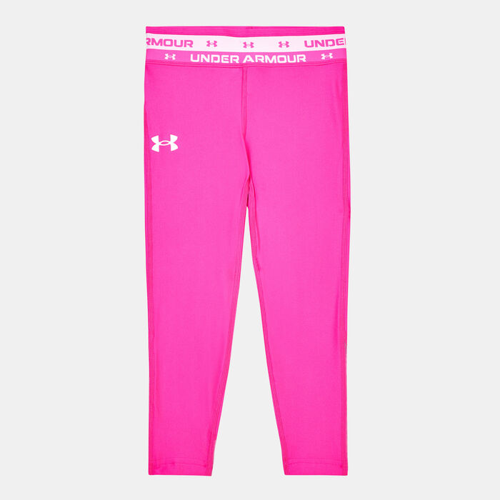 Under Armour Kids' HeatGear® Armour Crop Leggings Pink image number 0