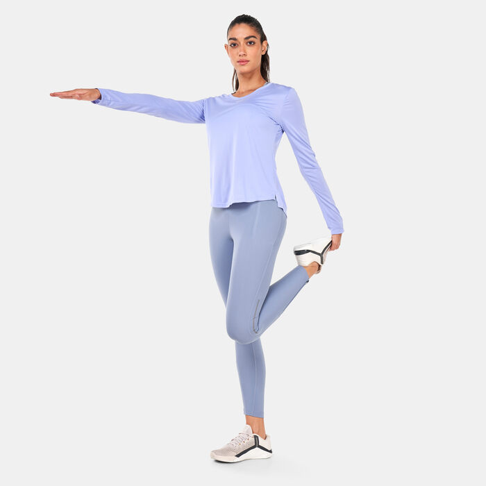 Nike Women's Dri-FIT One T-Shirt Blue Nike Women's Dri-FIT One T-Shirt Blue image number 2