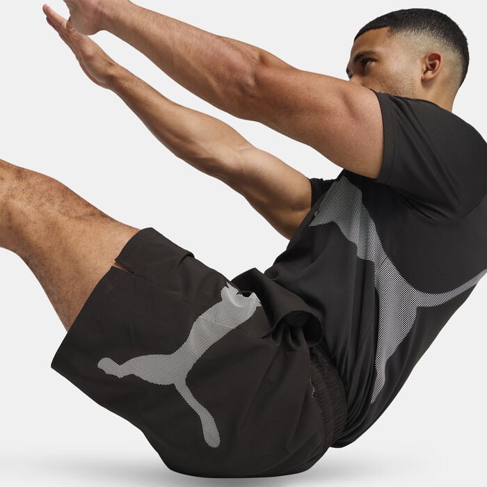 PUMA Men's Train All Day Essentials Big Logo Woven Shorts Black PUMA Men's Train All Day Essentials Big Logo Woven Shorts Black image number 3