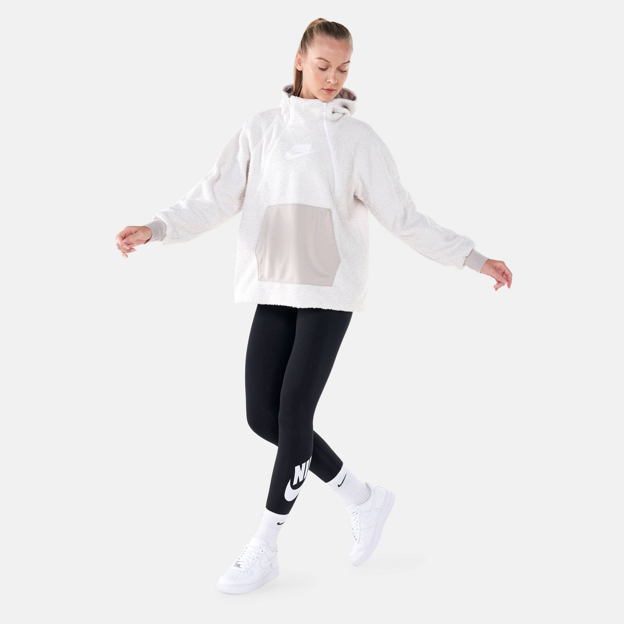 Women's pullover sherpa hoodie nike sportswear nsw online