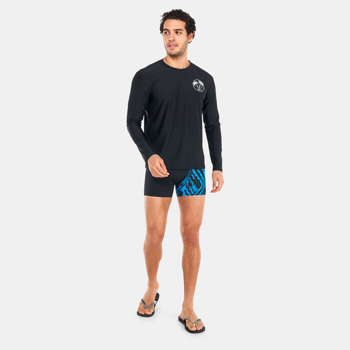 Speedo Men's Allover V-Cut Swimming Shorts Black image number 2