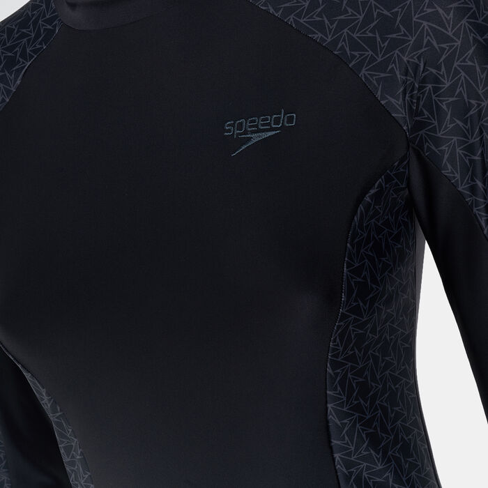 Speedo Women's Boomstar Long Sleeves Rash Top Black Speedo Women's Boomstar Long Sleeves Rash Top Black image number 2