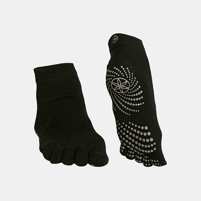 Gaiam Grippy Yoga Socks Grey Gaiam Grippy Yoga Socks Grey image number 0