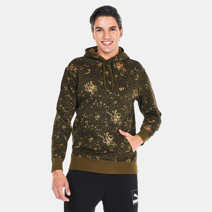 PUMA Men's Brand Love Metallic Hoodie Brown PUMA Men's Brand Love Metallic Hoodie Brown image number 0