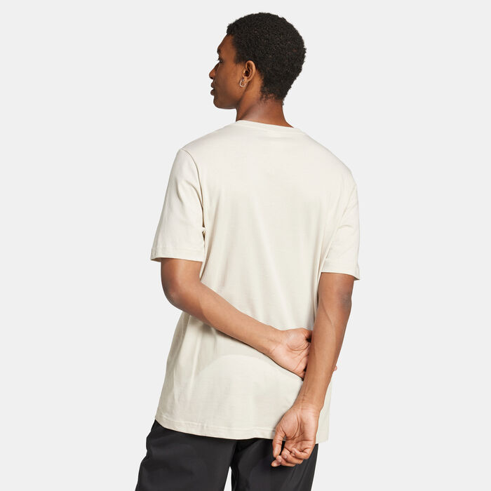 adidas Men's Essentials Embroidered Small Logo T-Shirt Beige adidas Men's Essentials Embroidered Small Logo T-Shirt Beige image number 1