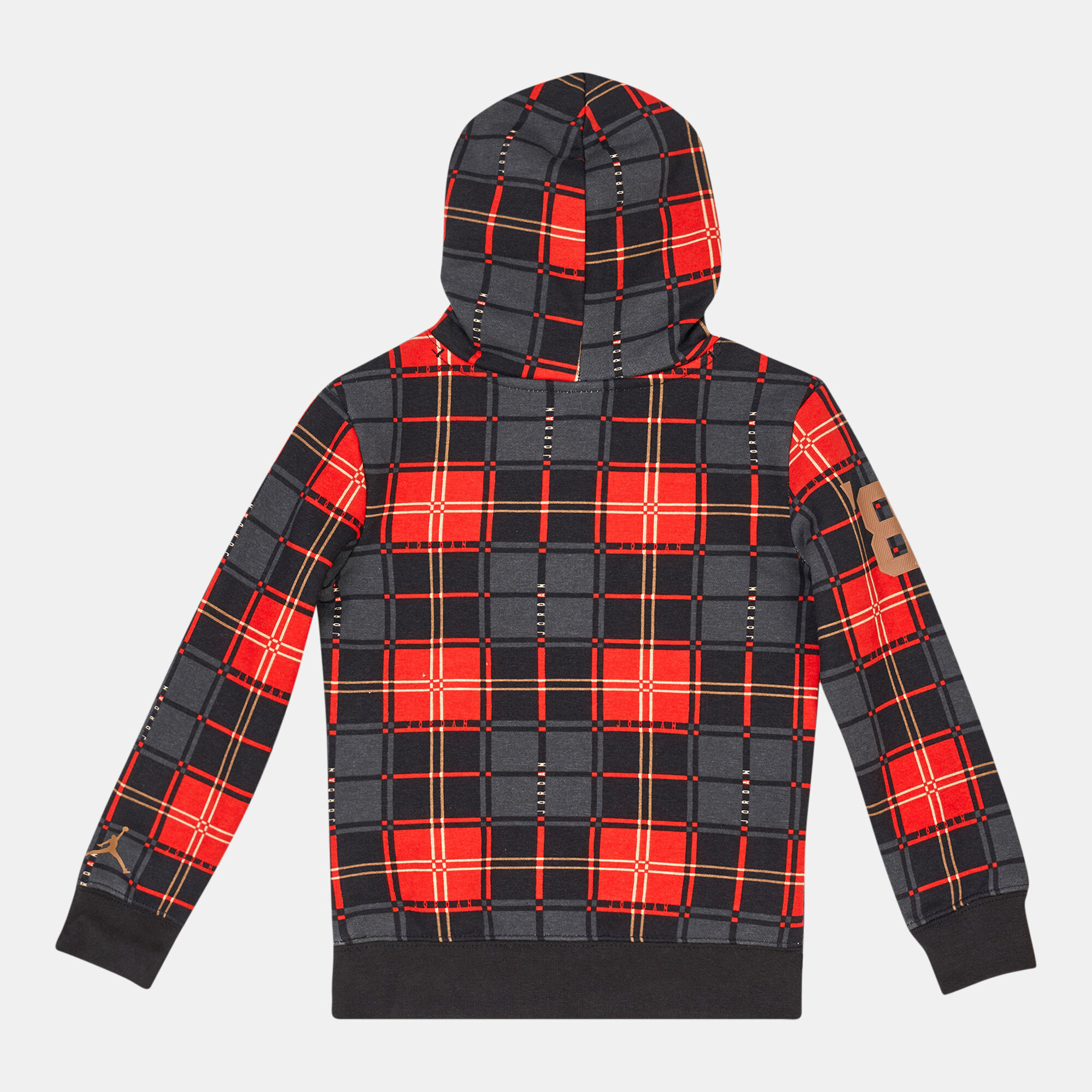 Kids Essentials Plaid Pullover Hoodie Black Jordan in KSA SSS