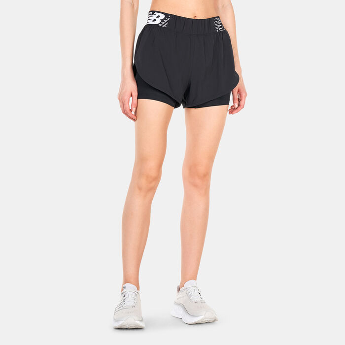 New Balance Women's Relentless 2-In-1 Shorts Black New Balance Women's Relentless 2-In-1 Shorts Black image number 0