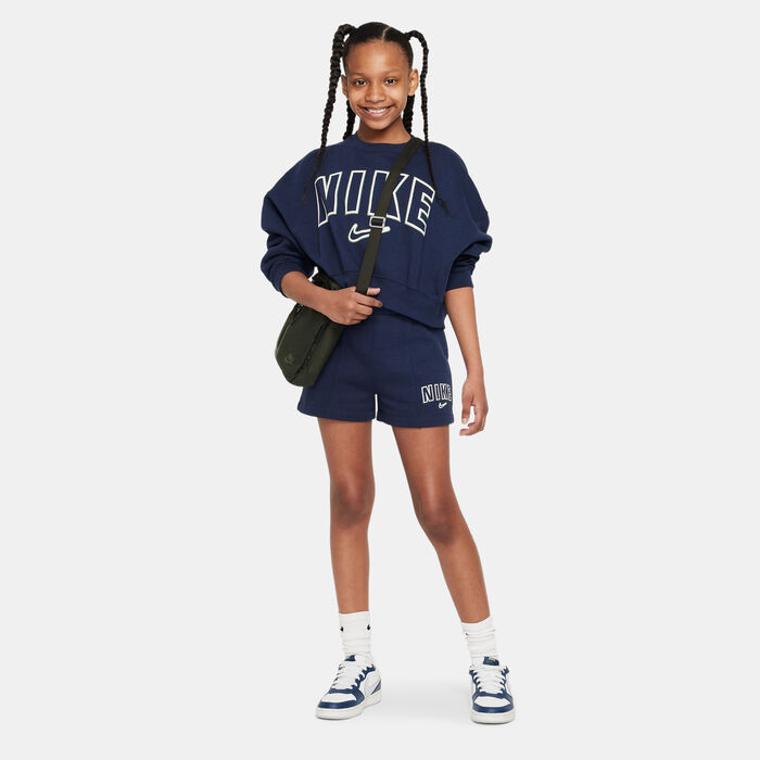 Nike Kids' Sportswear Trend Fleece Sweatshirt Blue image number 2