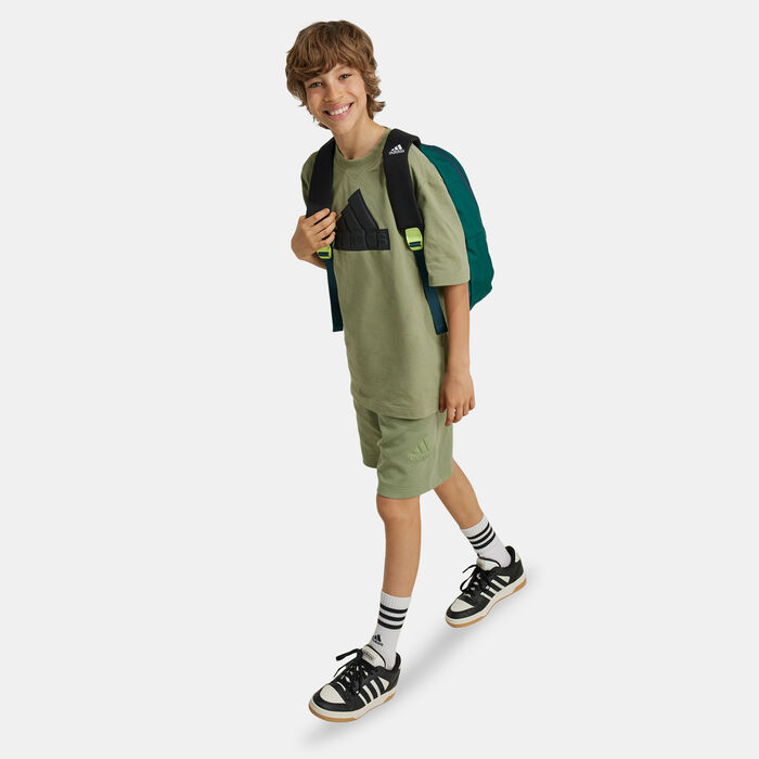 adidas Kids' Future Icons Logo Shorts Green image number 2