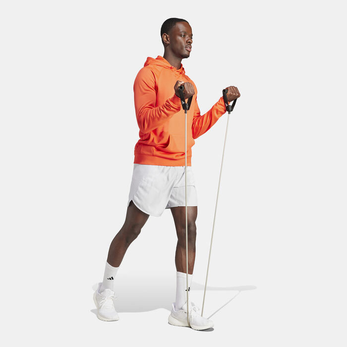 adidas Men's Game And Go Big Logo Training Hoodie Orange adidas Men's Game And Go Big Logo Training Hoodie Orange image number 4