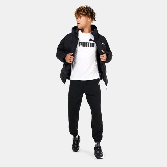 PUMA Men's Hooded Down Puffer Jacket Black PUMA Men's Hooded Down Puffer Jacket Black image number 2
