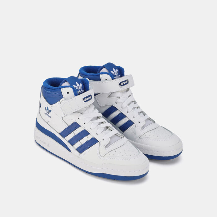 adidas Originals Kids' Forum Mid J Shoe White adidas Originals Kids' Forum Mid J Shoe White image number 1