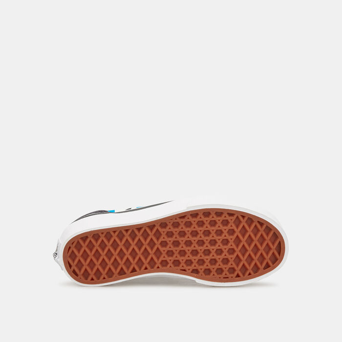 Vans Kids' Glow Checkerboard Sharks Old Skool Unisex Shoe Grey Vans Kids' Glow Checkerboard Sharks Old Skool Unisex Shoe Grey image number 3