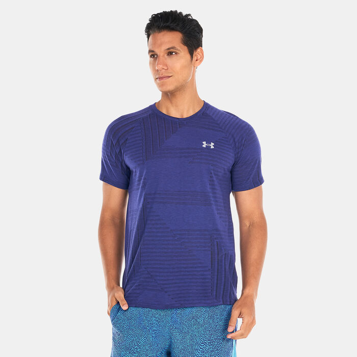 Under Armour Men's UA Streaker Deco Diamond T-Shirt Blue Under Armour Men's UA Streaker Deco Diamond T-Shirt Blue image number 0