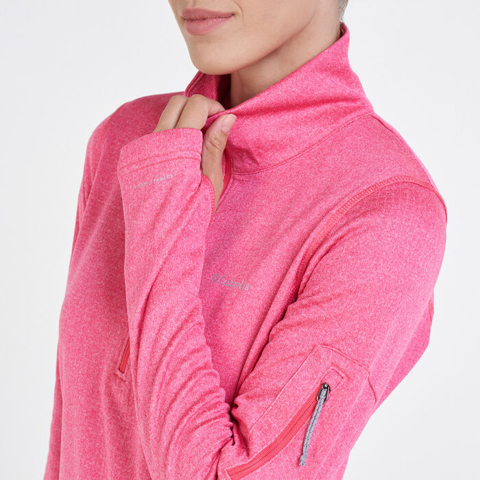 Columbia Women's Park View™ Grid Fleece Pullover Red Columbia Women's Park View™ Grid Fleece Pullover Red image number 3