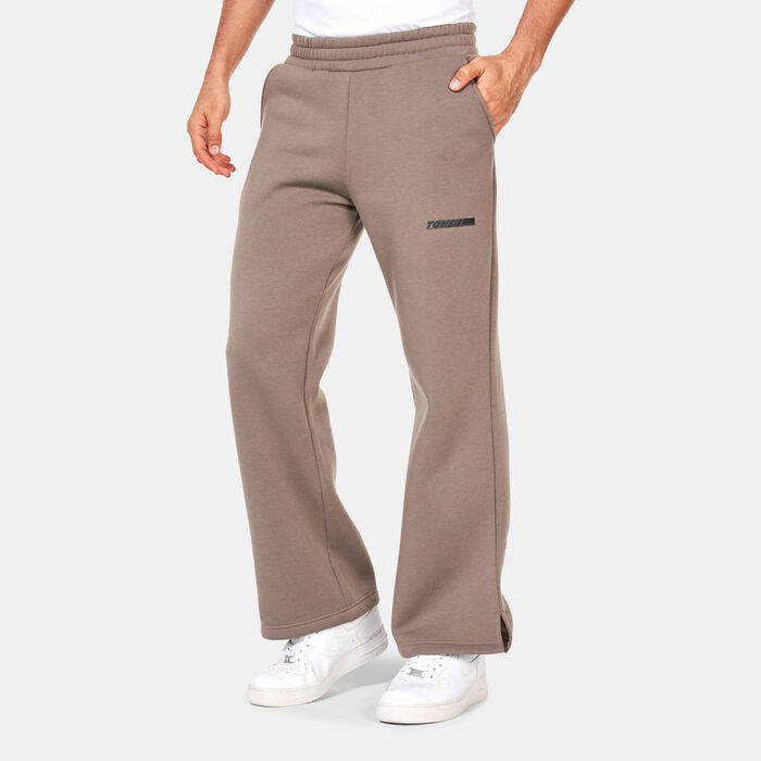 The Giving Movement Men's Racer Print Wide Leg Pants Beige The Giving Movement Men's Racer Print Wide Leg Pants Beige image number 0