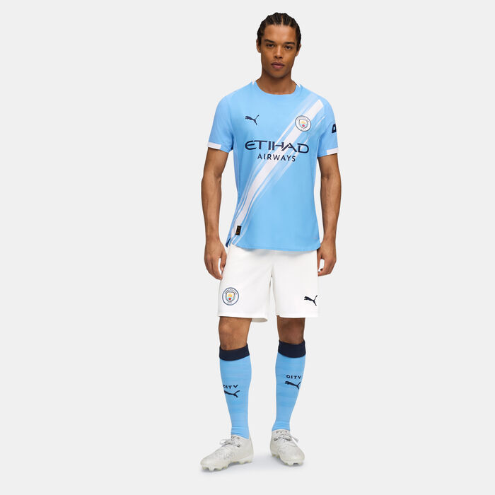 PUMA Men's Manchester City 25/26 Home Authentic Football Jersey Blue image number 4