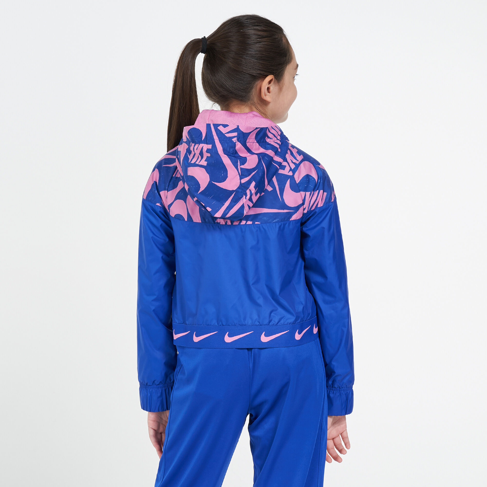 Nike blue pink windrunner jacket on sale