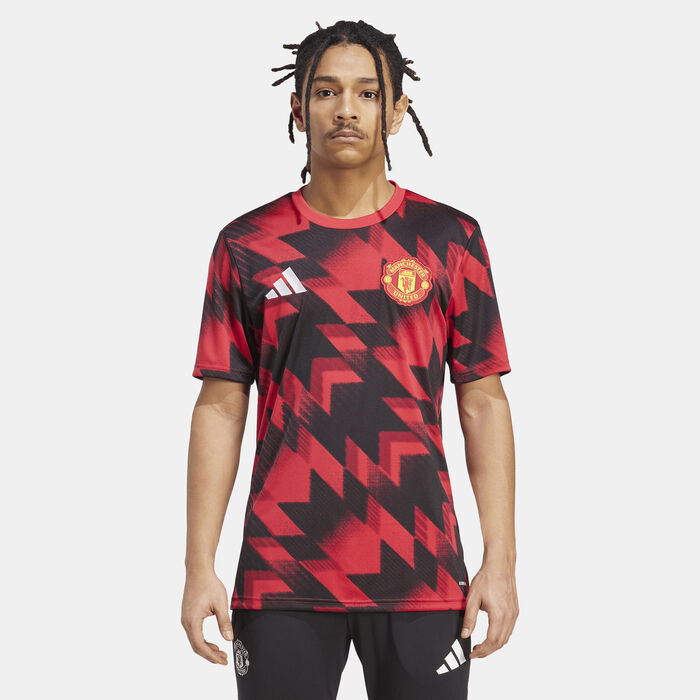 adidas Men's Manchester United 25/26 Pre-Match Football Jersey Red adidas Men's Manchester United 25/26 Pre-Match Football Jersey Red image number 0