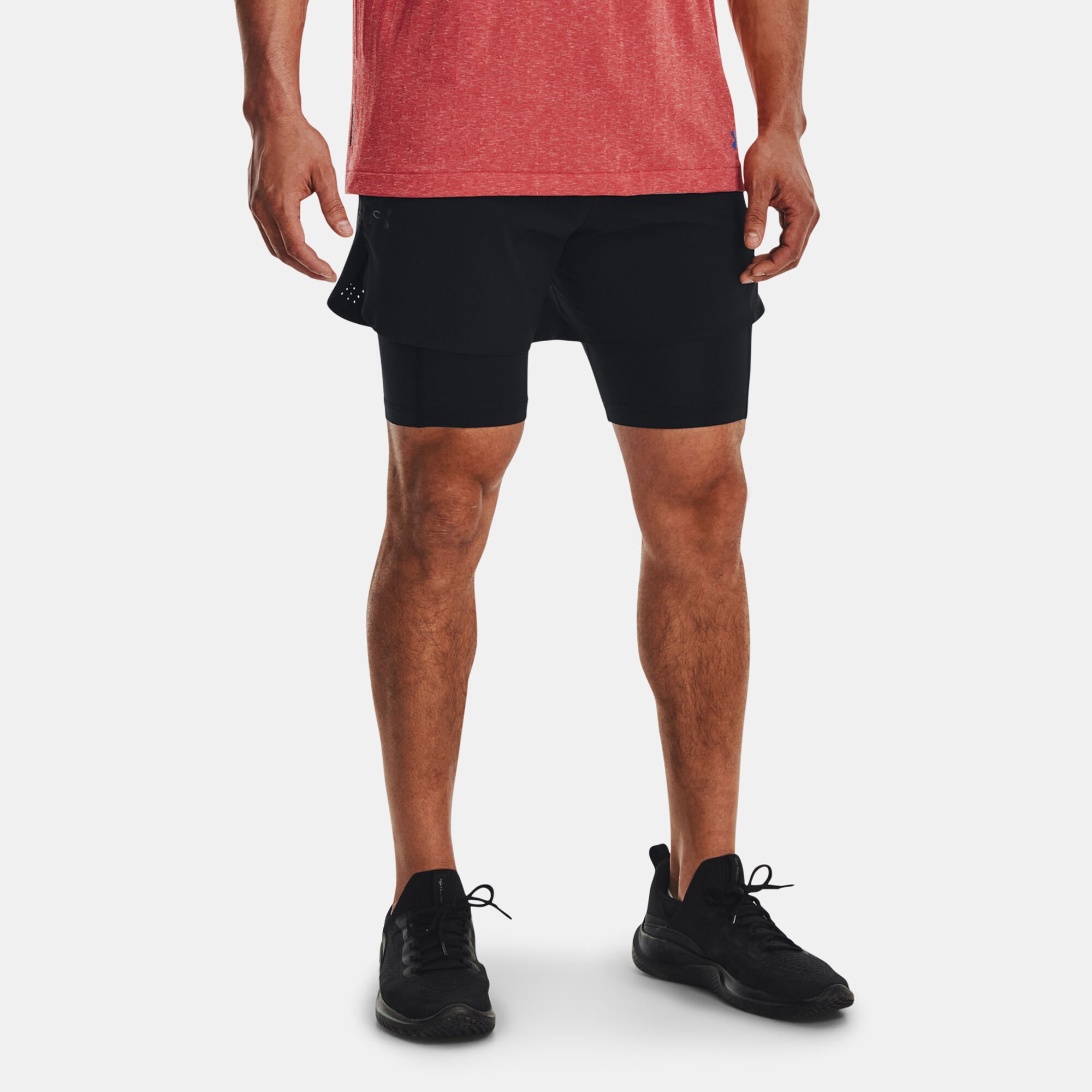 Under armour 2 in 1 running shorts outlet
