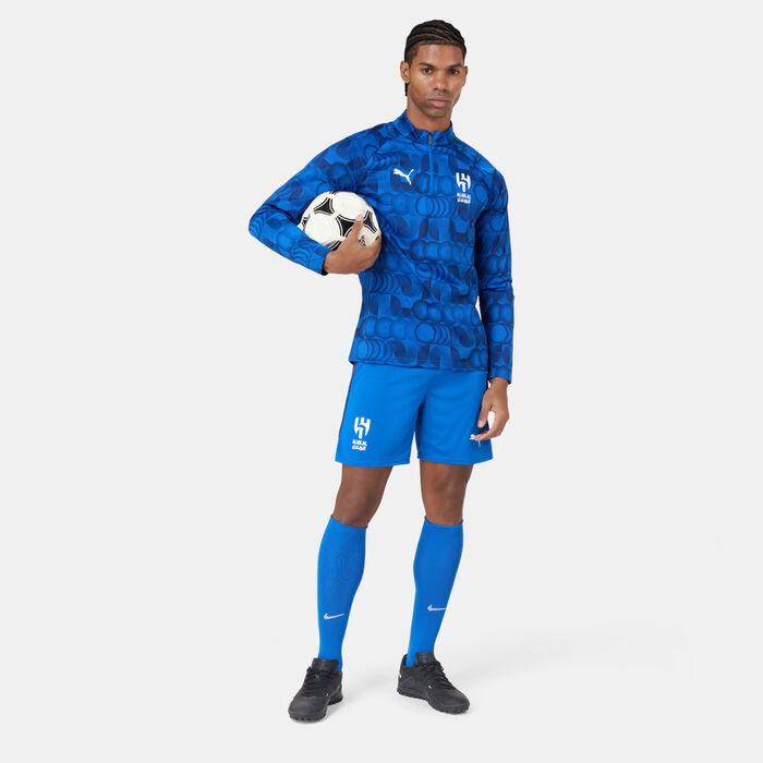 PUMA Men's Al Hilal 1/4 Zip Training Football Top Blue PUMA Men's Al Hilal 1/4 Zip Training Football Top Blue image number 2
