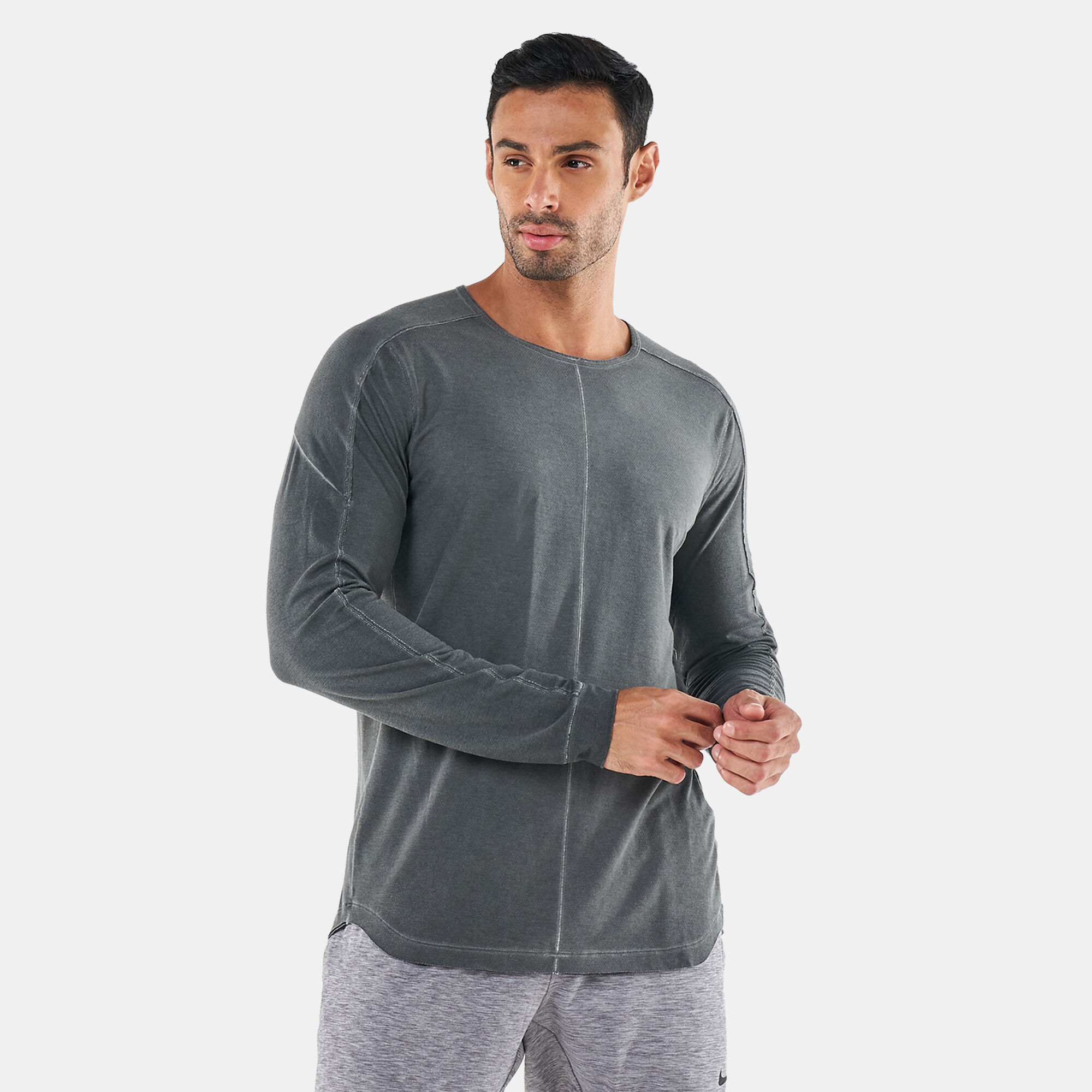 Men s Yoga Long Sleeve T Shirt Black Nike in KSA SSS