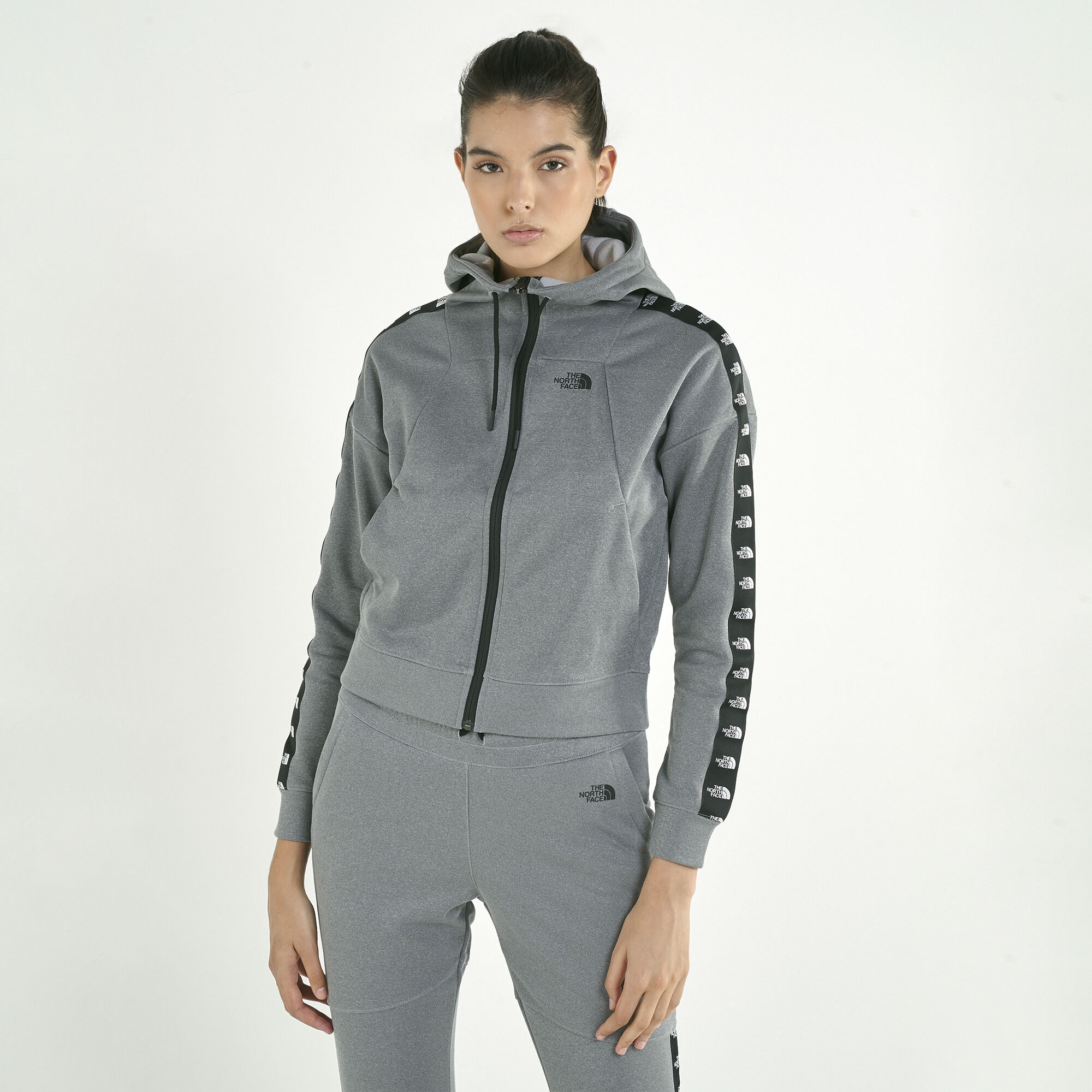 The north face train outlet n logo full zip hoodie