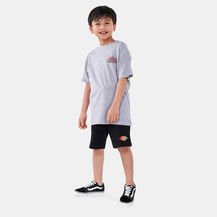 Vans Kids' Logo Repeat Fleece Shorts Black Vans Kids' Logo Repeat Fleece Shorts Black image number 2