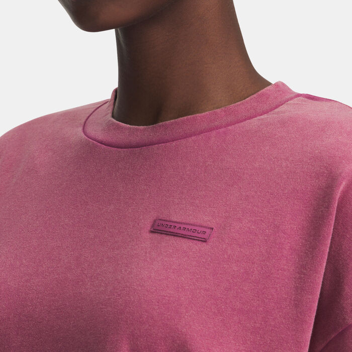 Under Armour Women's Boxy Heavyweight T-Shirt Pink Under Armour Women's Boxy Heavyweight T-Shirt Pink image number 5