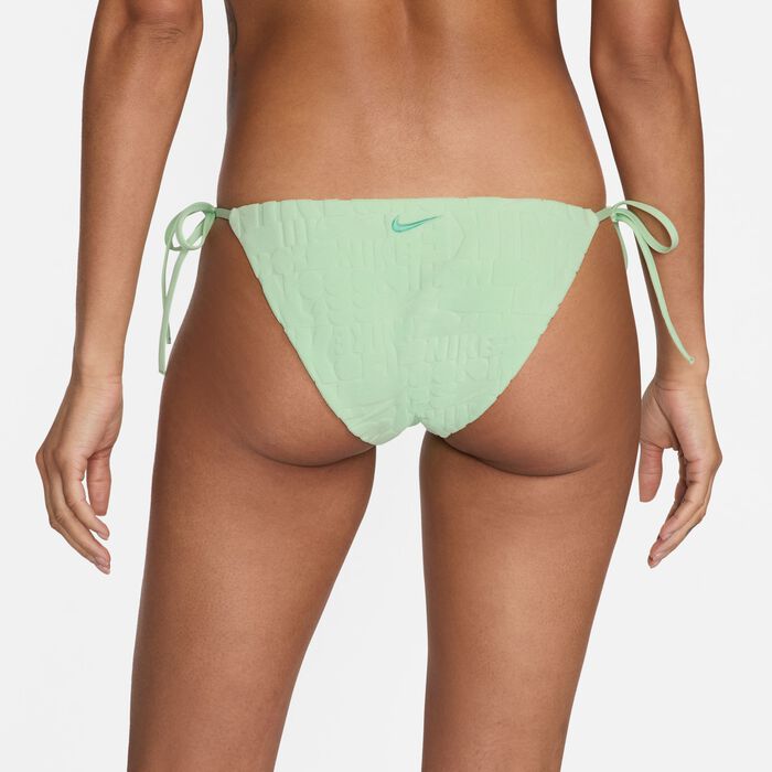 Nike Swim Women's Swim Retro Flow Tie String Bikini Bottom Green Nike Swim Women's Swim Retro Flow Tie String Bikini Bottom Green image number 6