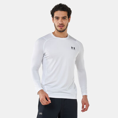 Under Armour Men's HeatGear® Armour Fitted Long Sleeve T-Shirt White Under Armour Men's HeatGear® Armour Fitted Long Sleeve T-Shirt White