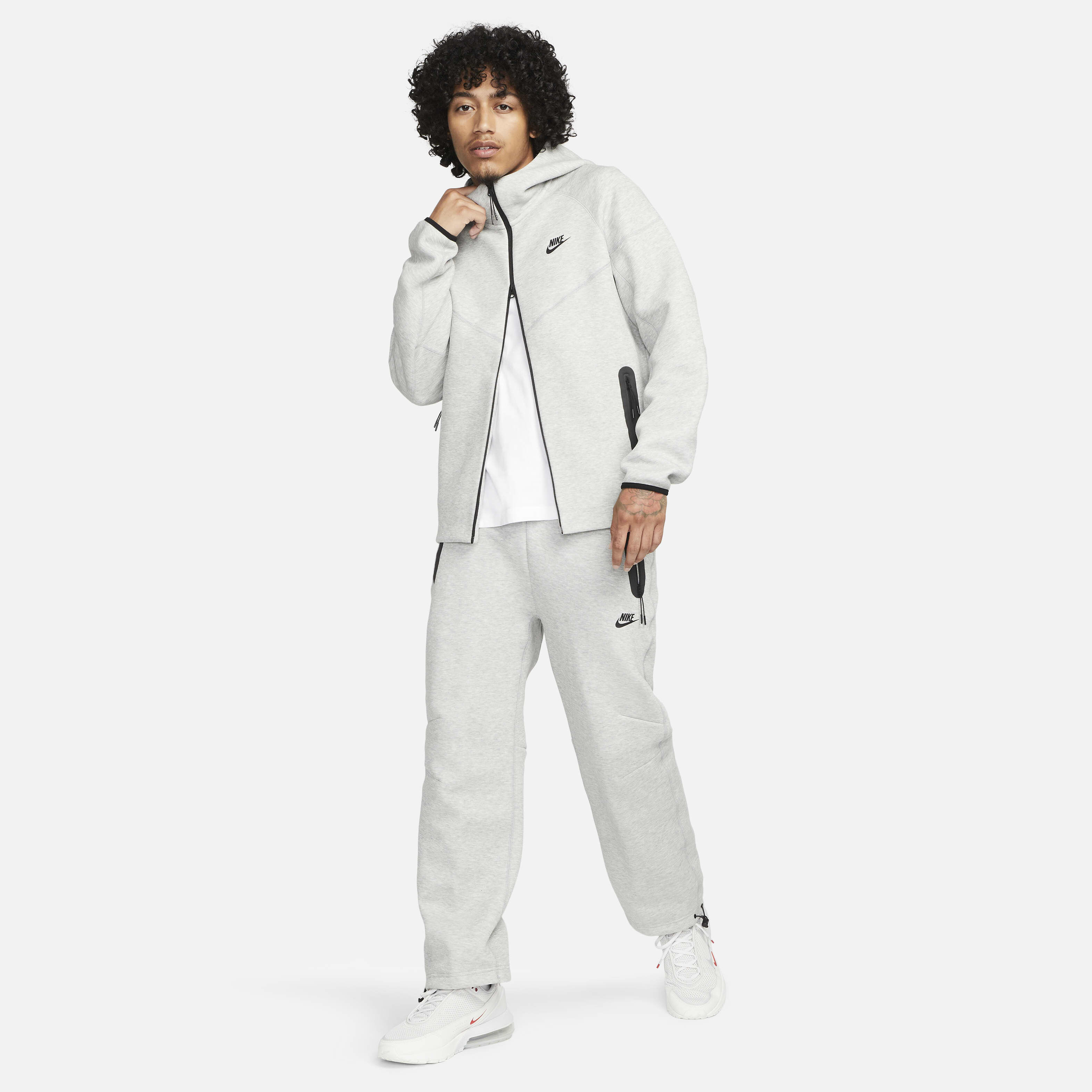 Men s Sportswear Tech Fleece Open Hem Tracksuit Bottoms Grey Nike in KSA SSS