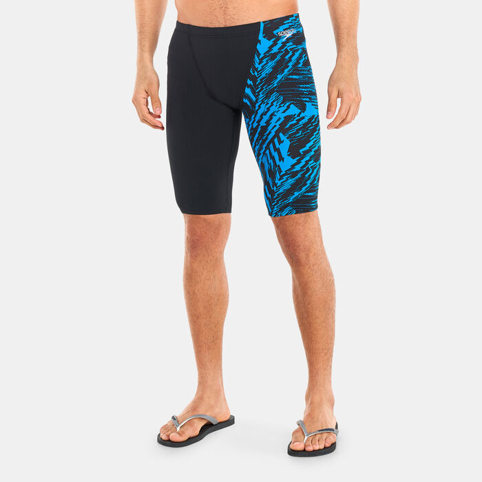 Speedo Men's Allover V-Cut Swimming Jammer Shorts Black Speedo Men's Allover V-Cut Swimming Jammer Shorts Black image number 0