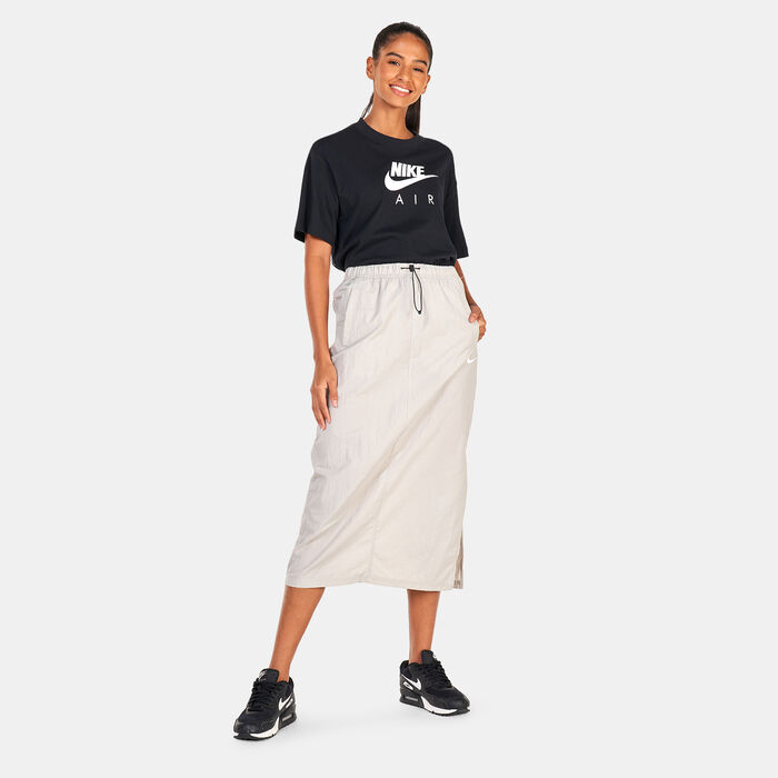 Nike Women's Sportswear Essential High-Waisted Woven Skirt Grey Nike Women's Sportswear Essential High-Waisted Woven Skirt Grey image number 2