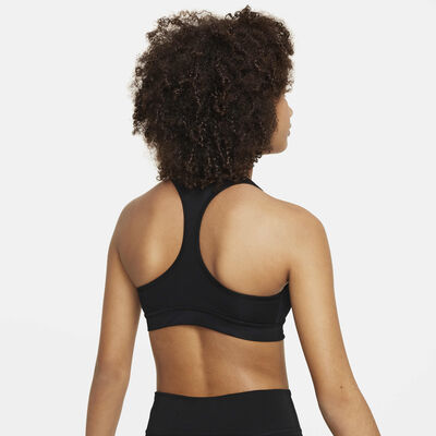 Nike Kids' Swoosh Medium-Support Sports Bra Black