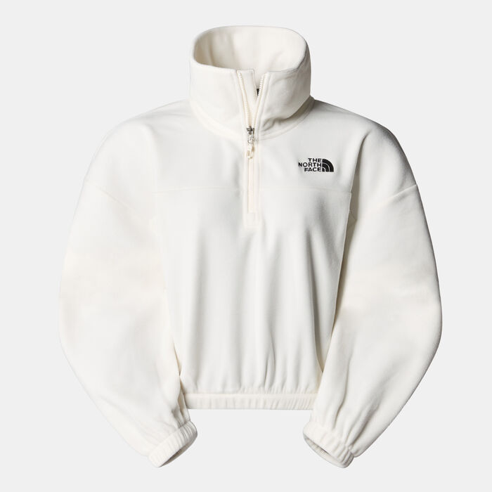 The North Face Women's 100 Glacier 1/2-Zip Fleece Top White The North Face Women's 100 Glacier 1/2-Zip Fleece Top White image number 0