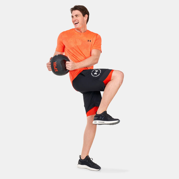 Under Armour Men's UA Iso-Chill Compression Long Shorts Red Under Armour Men's UA Iso-Chill Compression Long Shorts Red image number 2